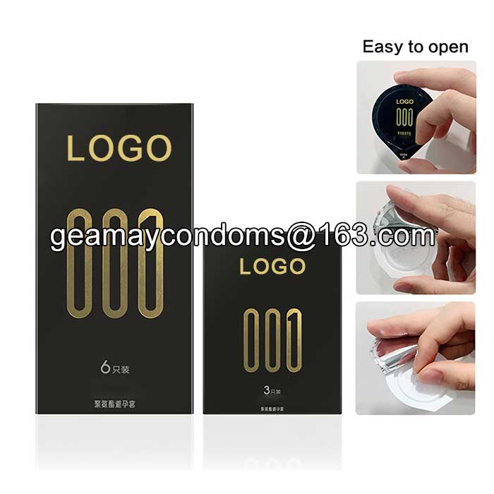 001 logotipo do preservativo personalizado