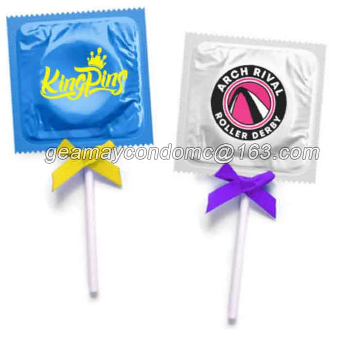 custom logo printed condoms with pictures and slogan
