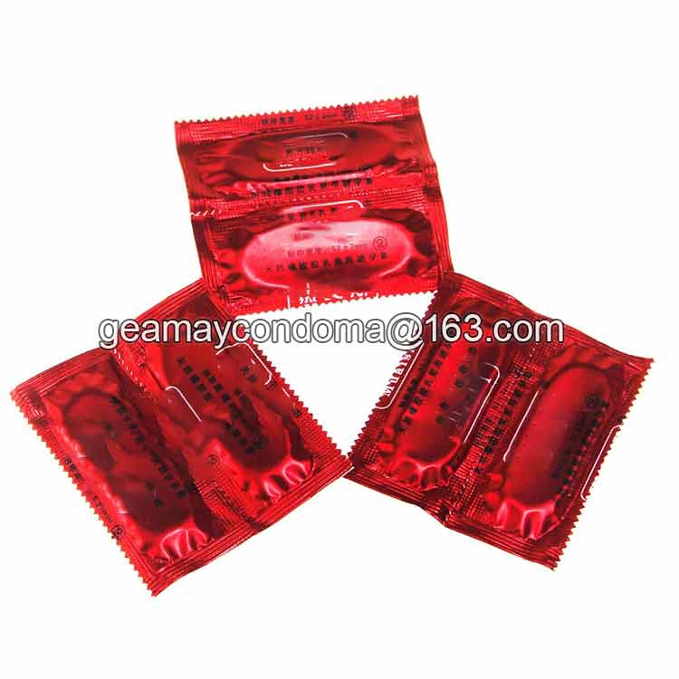 Preservativos personalizados com embalagem de alumínio